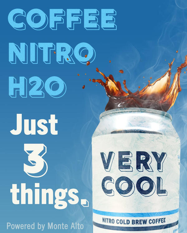 Advertisement for VERY COOL Nitro Cold Brew.