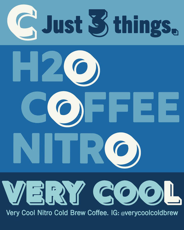 Social Media post for VERY COOL Nitro Cold Brew.