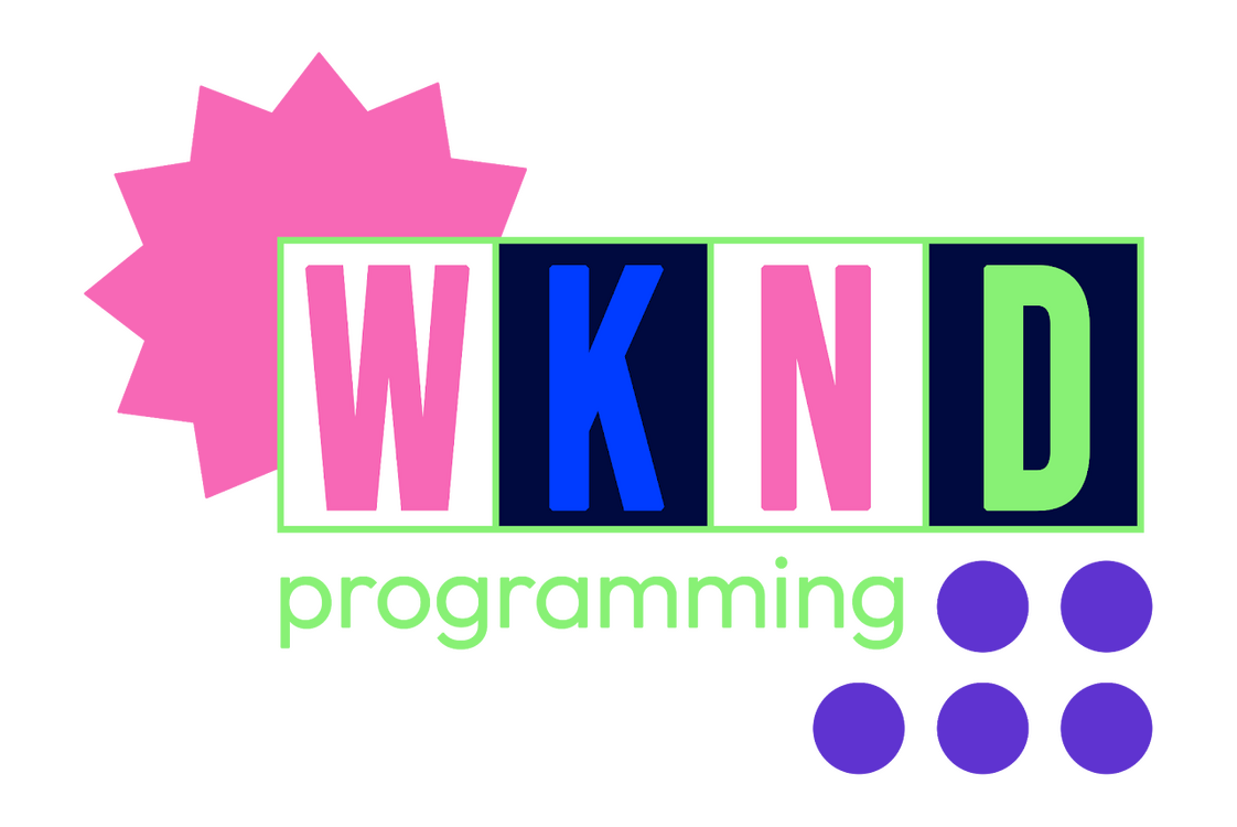 Horizontal wordmark for WKND Programming.