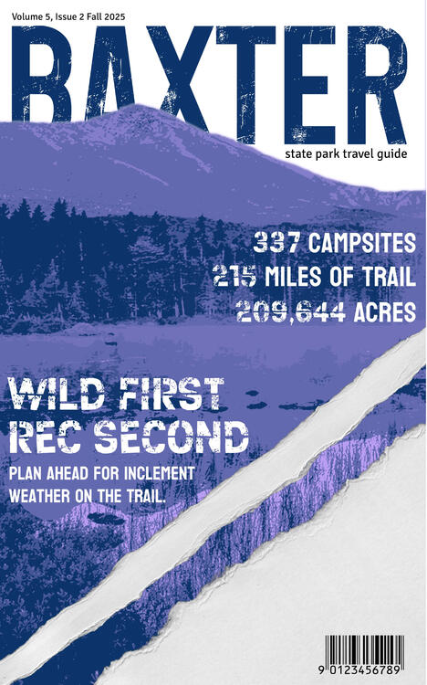 A magazine cover for Baxter State Park.